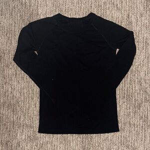 Athleta Seamless Momentum Long Sleeve Top Black Size S GUC